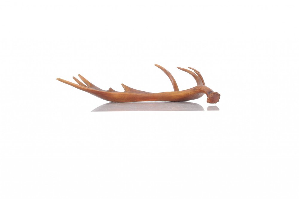 12" Brown Antler Resin Serving Tray HomeRoots