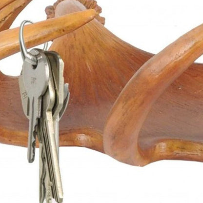 12" Brown Antler Resin Serving Tray HomeRoots