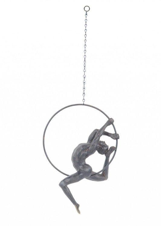 Athletic Man Hanging Ring Sculpture HomeRoots