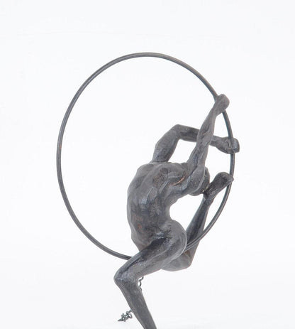 Athletic Man Hanging Ring Sculpture HomeRoots