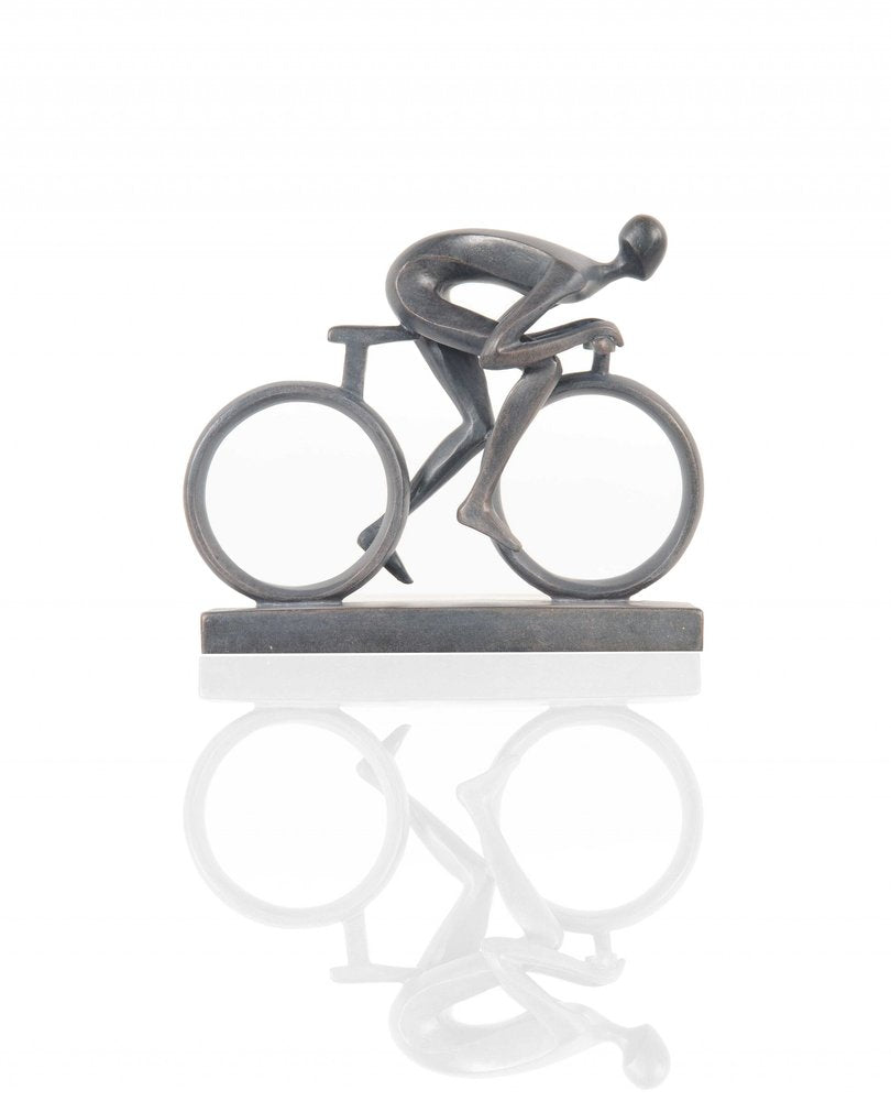 Minimalist Cyclist Cement Finish Statue HomeRoots