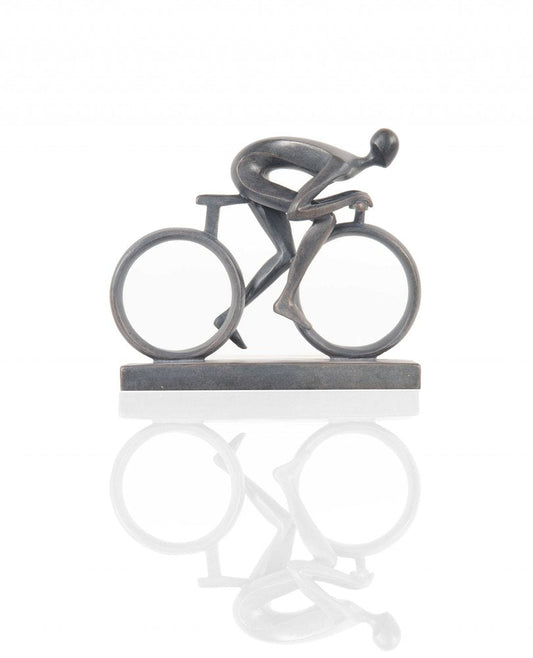Minimalist Cyclist Cement Finish Statue HomeRoots