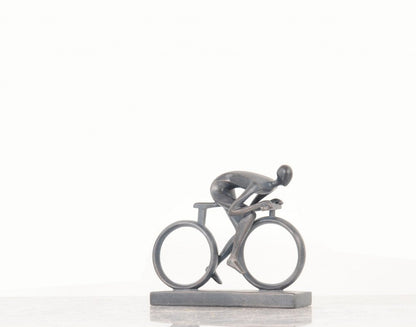 Minimalist Cyclist Cement Finish Statue HomeRoots