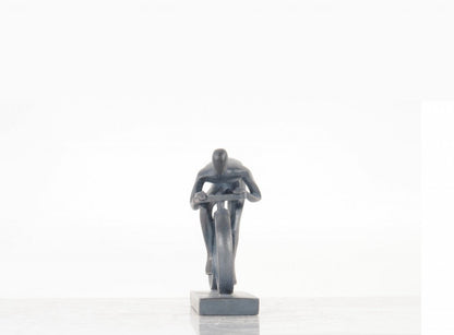 Minimalist Cyclist Cement Finish Statue HomeRoots