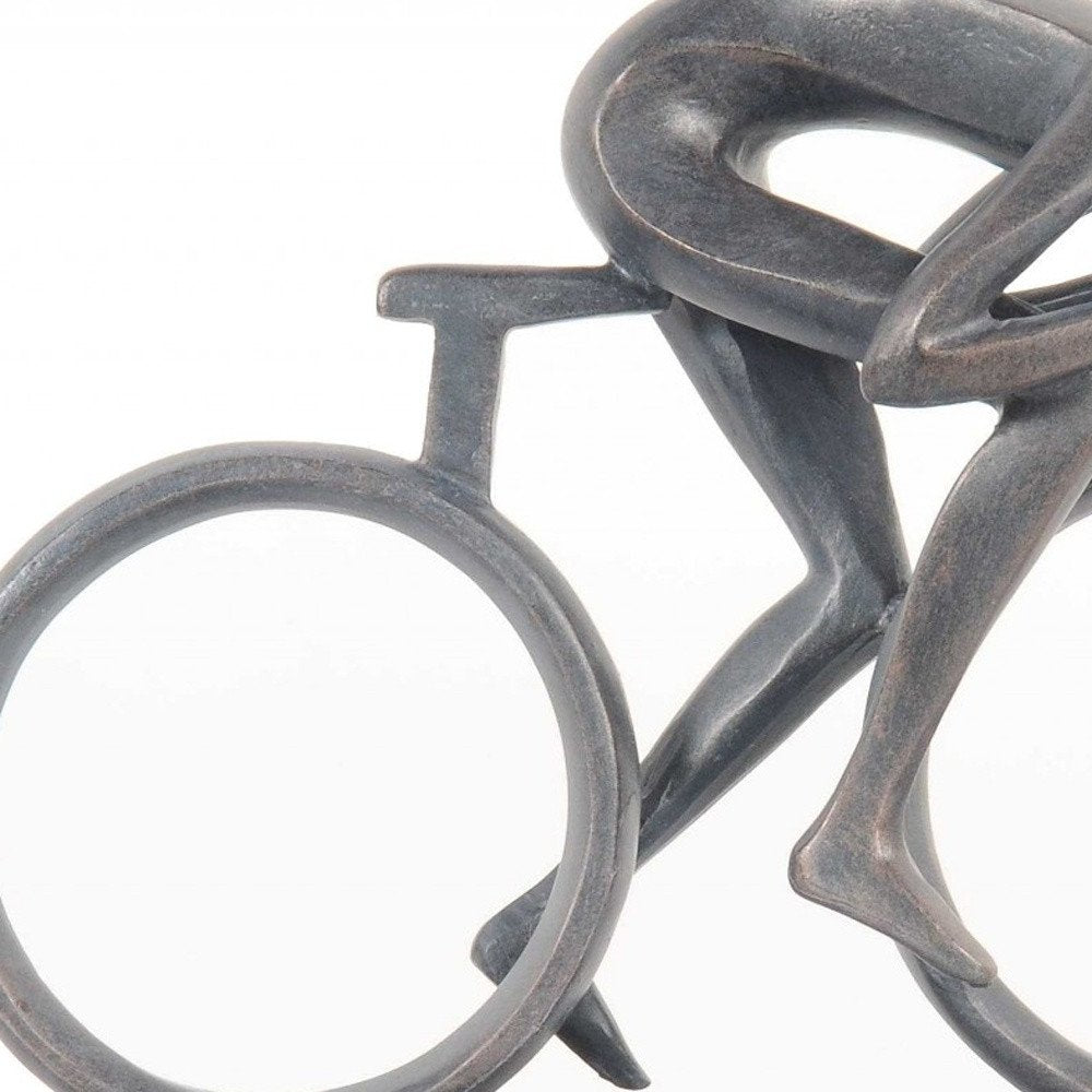Minimalist Cyclist Cement Finish Statue HomeRoots