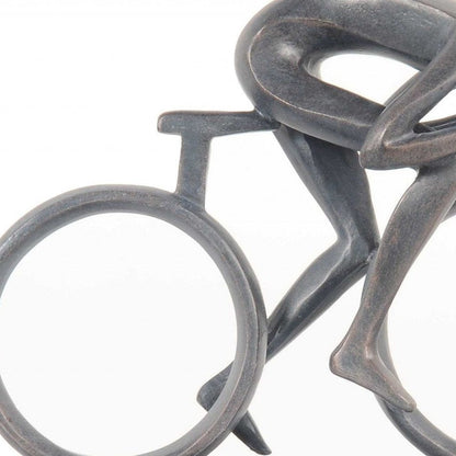 Minimalist Cyclist Cement Finish Statue HomeRoots