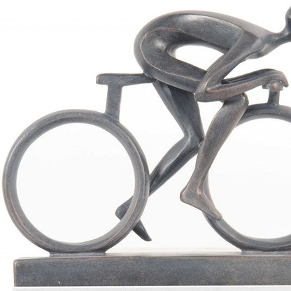 Minimalist Cyclist Cement Finish Statue HomeRoots