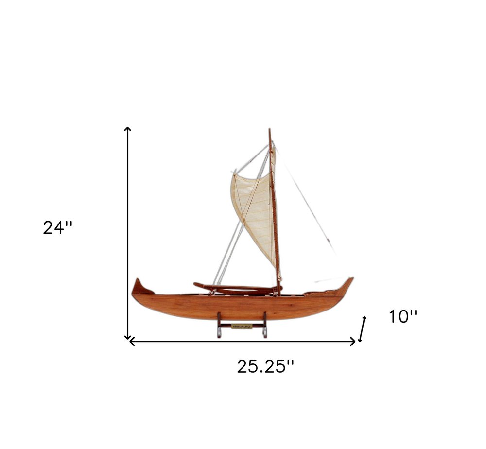 10" X 25.25" X 24" Hawaiian Canoe — view 8