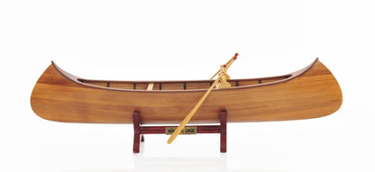 7" Brown Solid Wood Hand Painted Model Boat HomeRoots