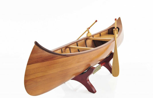 7" Brown Solid Wood Hand Painted Model Boat HomeRoots