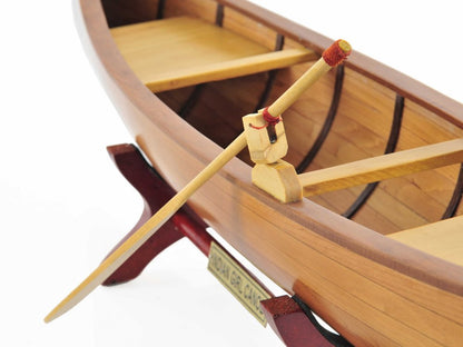 7" Brown Solid Wood Hand Painted Model Boat HomeRoots