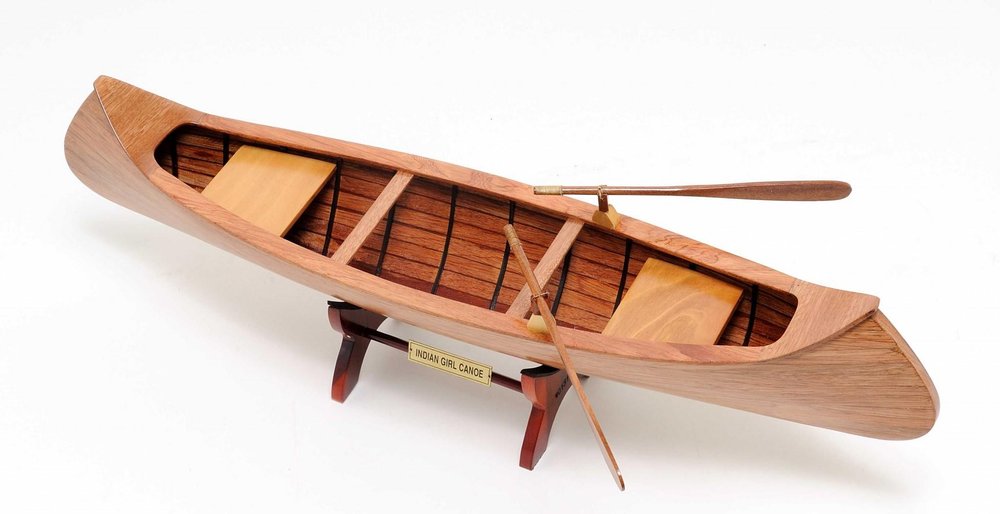7" Brown Solid Wood Hand Painted Model Boat HomeRoots