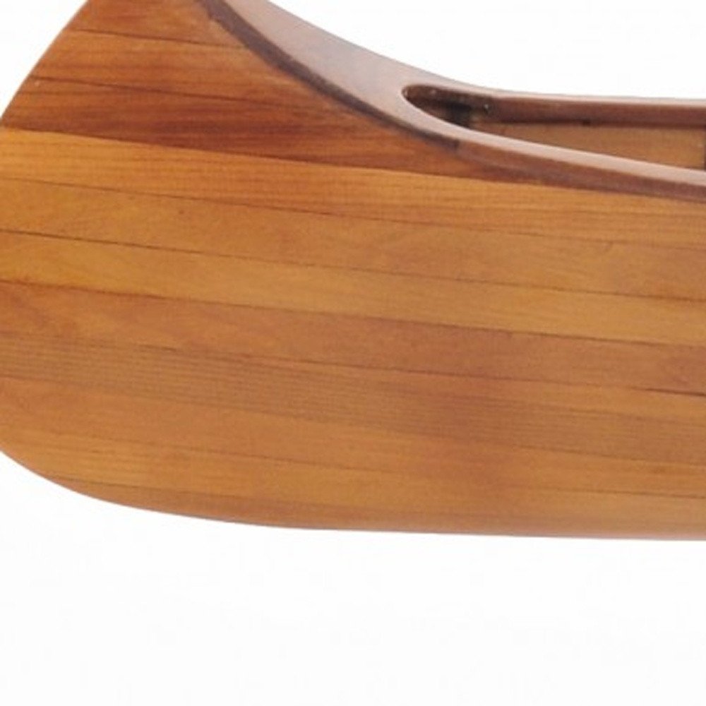 7" Brown Solid Wood Hand Painted Model Boat HomeRoots