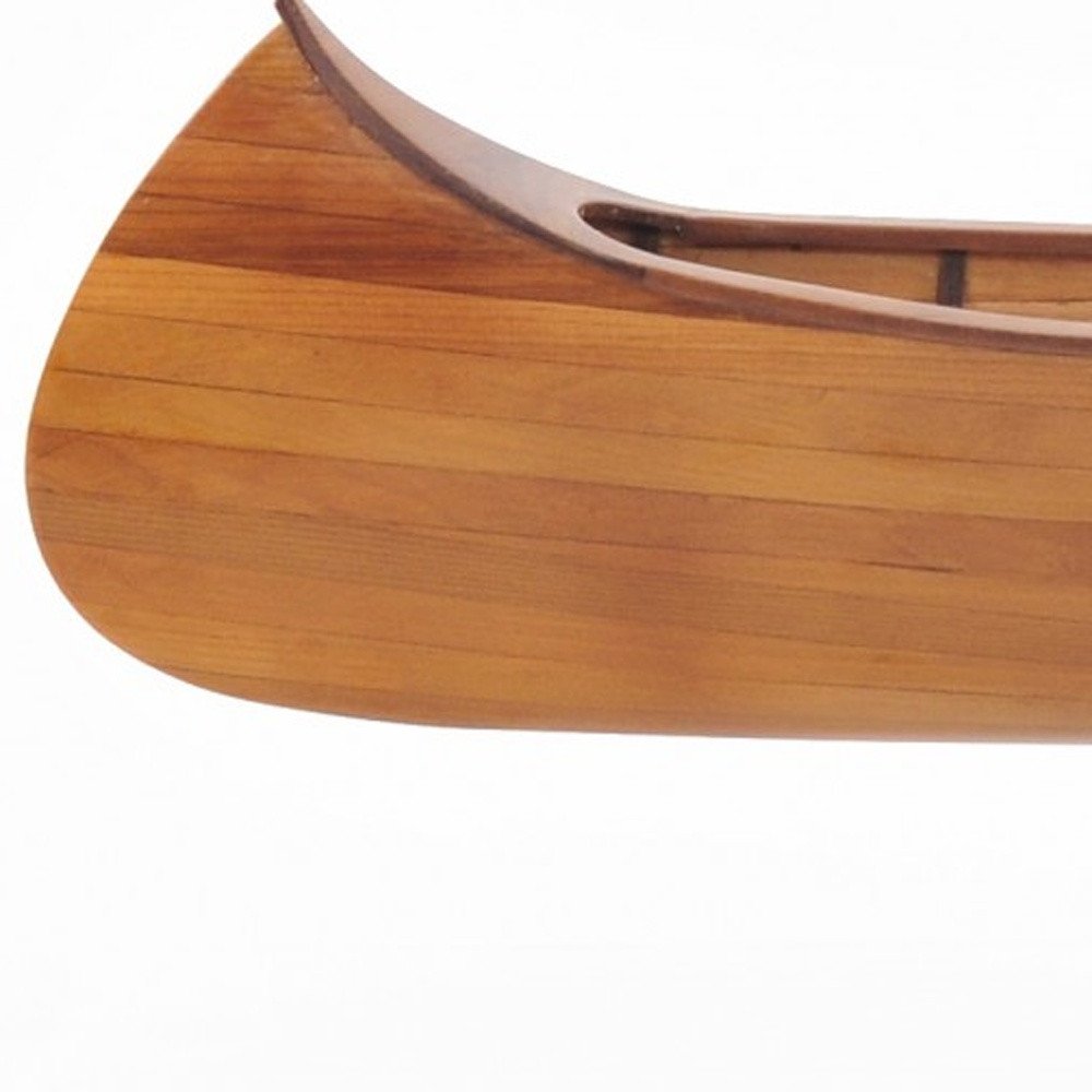 7" Brown Solid Wood Hand Painted Model Boat — view 7