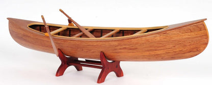 6" Wood Brown Solid Wood Hand Painted Model Boat Tabletop Sculpture HomeRoots