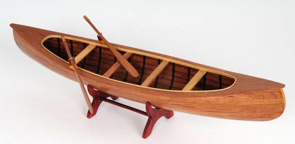 6" Wood Brown Solid Wood Hand Painted Model Boat Tabletop Sculpture HomeRoots