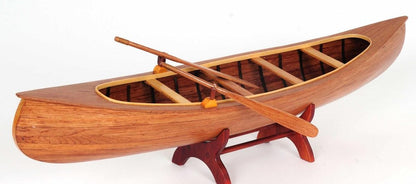 6" Wood Brown Solid Wood Hand Painted Model Boat Tabletop Sculpture HomeRoots