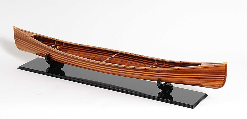 6" Brown Solid Wood Hand Painted Model Boat HomeRoots
