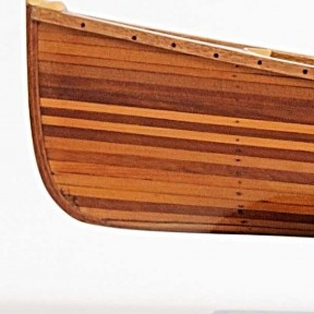 6" Brown Solid Wood Hand Painted Model Boat HomeRoots