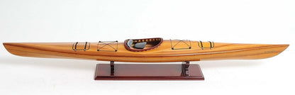 5" Brown Solid Wood Hand Painted Model Boat HomeRoots