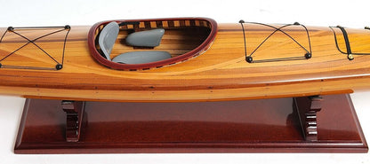 5" Brown Solid Wood Hand Painted Model Boat HomeRoots