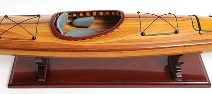 Rich Cedar Kayak Model Sculpture