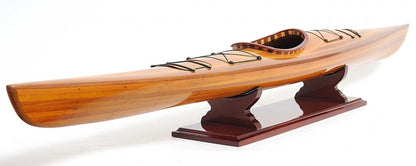 5" Brown Solid Wood Hand Painted Model Boat HomeRoots