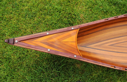 26.25" X 118.5" X 16" Wooden Canoe