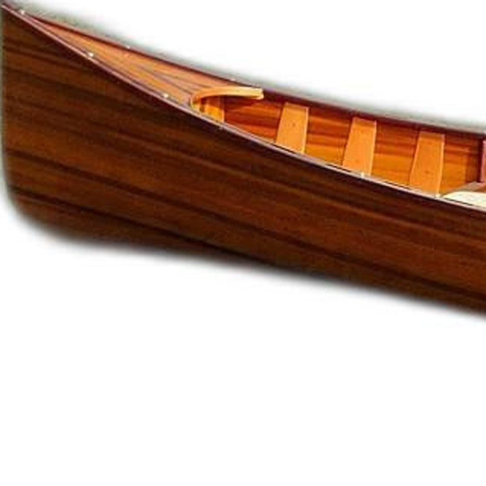 35.5" X 216" X 27" Wooden Canoe With Ribs