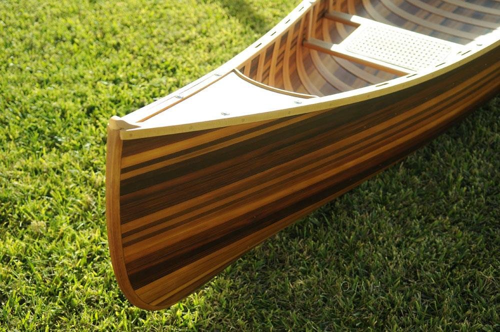 16" Brown Solid Wood Hand Painted Model Boat HomeRoots