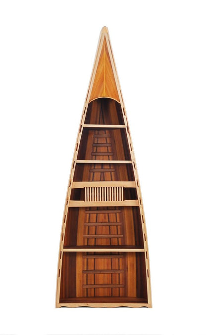21" Wood Brown Solid Wood Six Tier Boat Bookcase HomeRoots