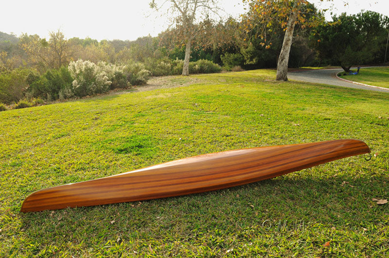 24" X 177" X 13.5" White And Purple Ribbonwooden Kayak