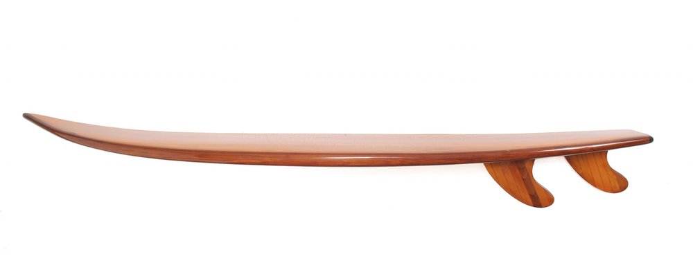 70" Brown Solid Wood Wall Mounted Floating Shelf — view 3