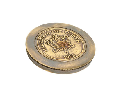 Brass Makers To The Queen Compass With Leather Case HomeRoots