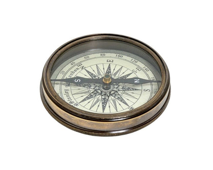 Brass Makers To The Queen Compass With Leather Case HomeRoots
