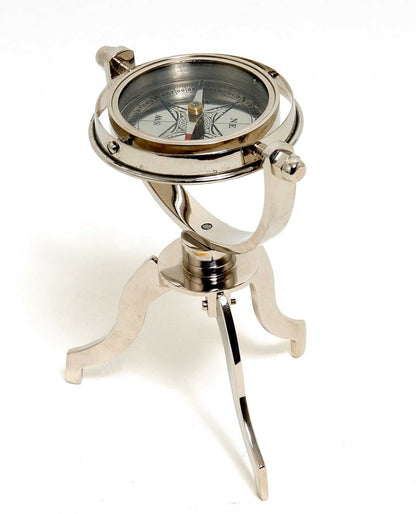 5" X 5" X 8.5" Gimbaled Compass On Tristand HomeRoots