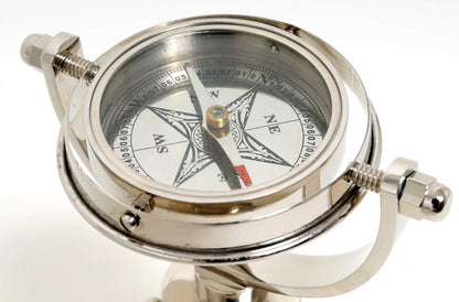 5" X 5" X 8.5" Gimbaled Compass On Tristand HomeRoots