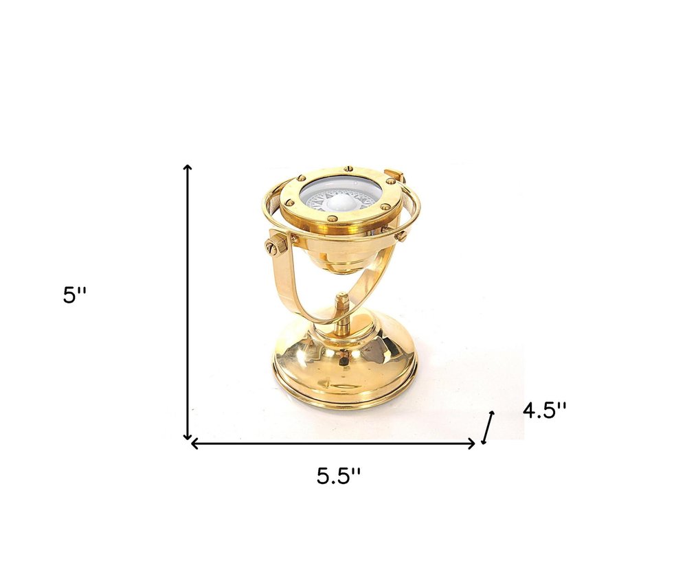4.5" X 5" X 5.5" Gimbaled Compass HomeRoots