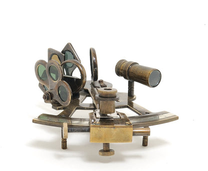 4" X 4.5" X 2.5" Nautical Sextant In Wood Box  Medium HomeRoots