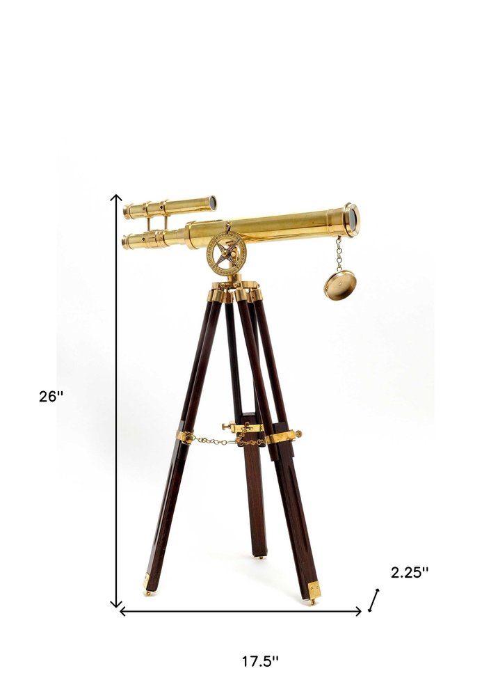 2.25" X 17.5" X 26" Telescope With Stand HomeRoots