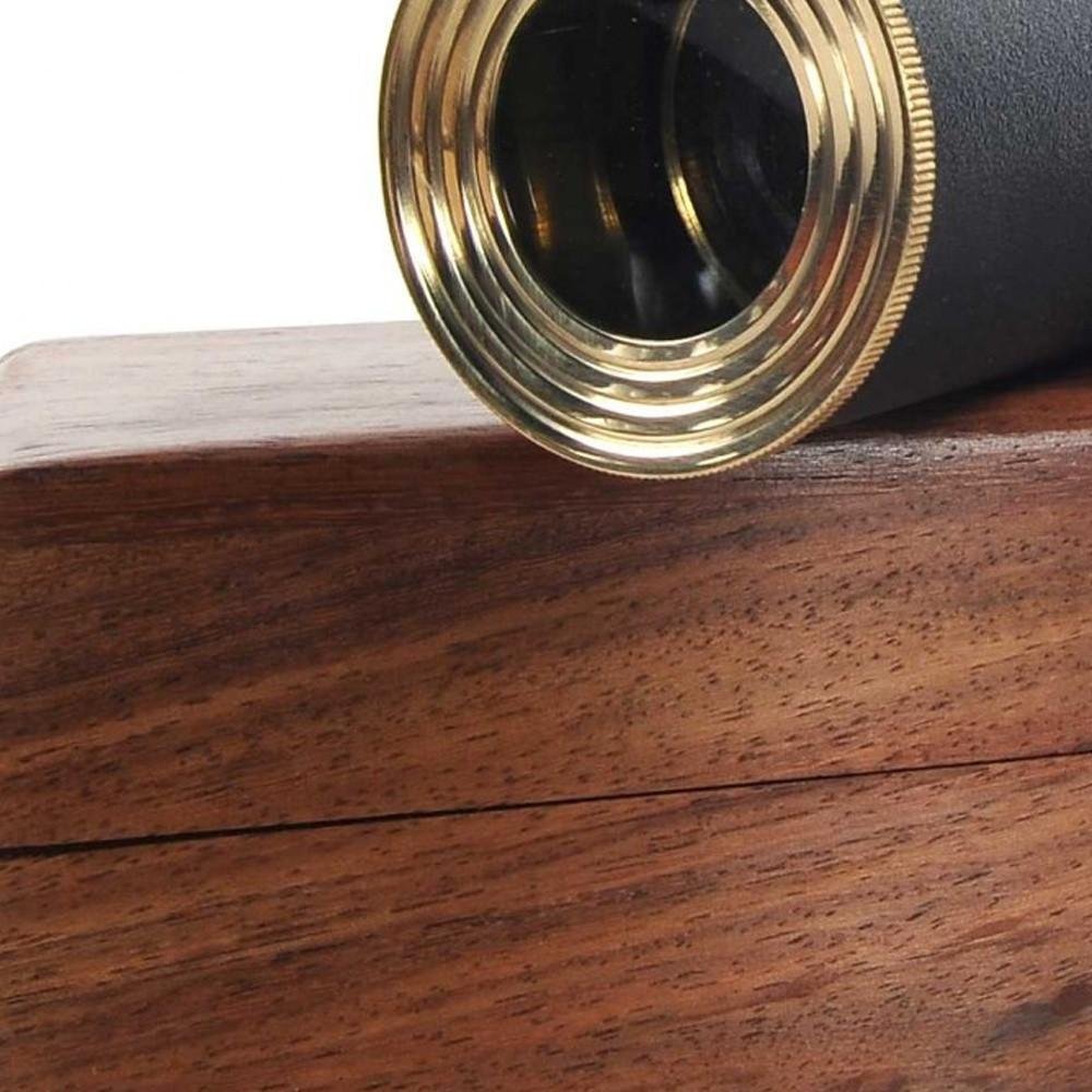 1.5" X 15" X 1.5" Handheld Telescope In Wood Box HomeRoots