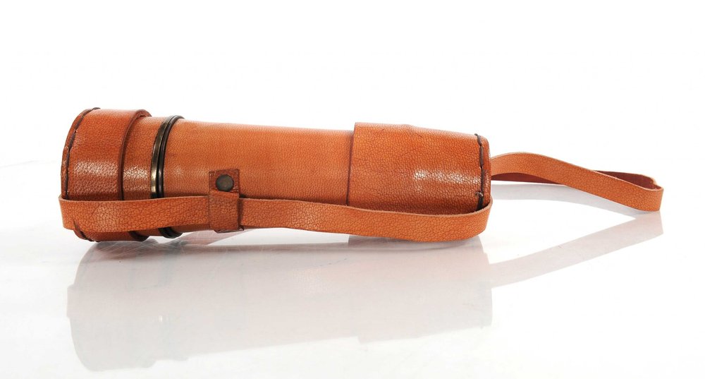 Rustic Brass And Leather Handheld Telescope HomeRoots
