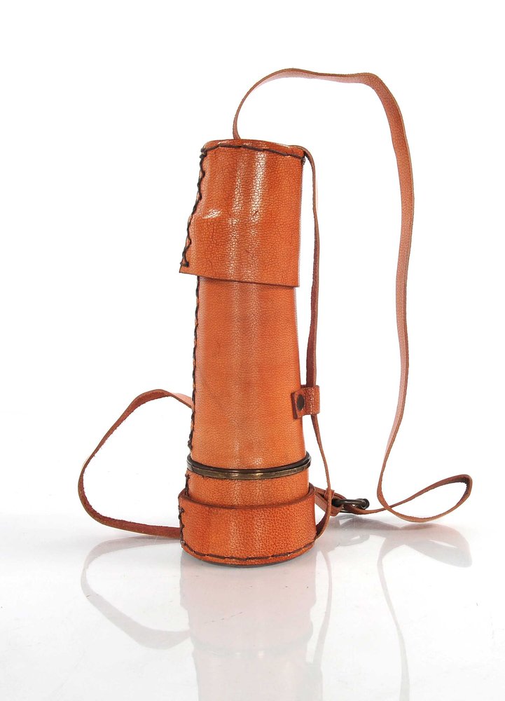 Rustic Brass And Leather Handheld Telescope HomeRoots