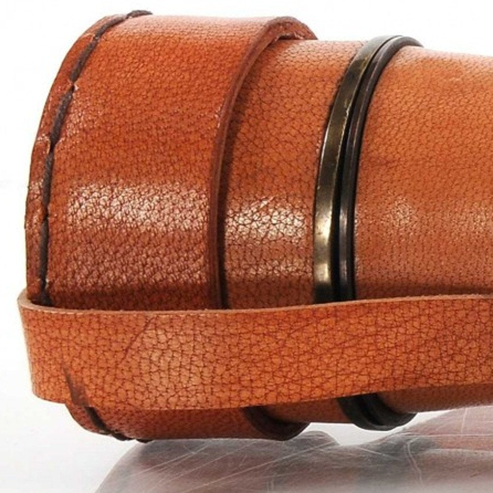 Rustic Brass And Leather Handheld Telescope HomeRoots