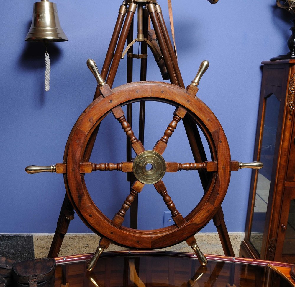 30" X 30" X 2" Ship Wheel HomeRoots