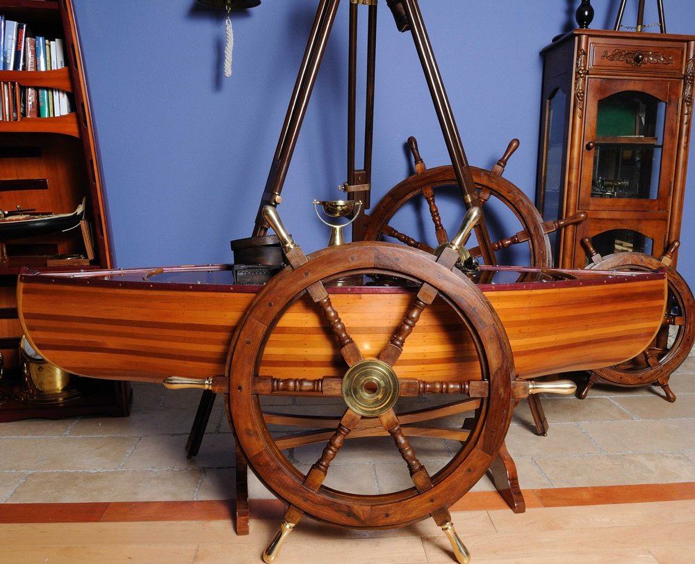 30" X 30" X 2" Ship Wheel HomeRoots