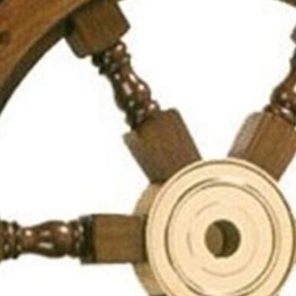 30" X 30" X 2" Ship Wheel HomeRoots