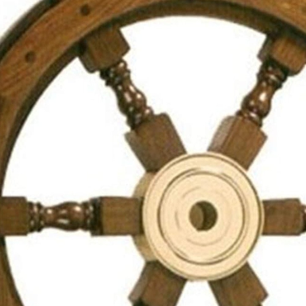 30" X 30" X 2" Ship Wheel HomeRoots