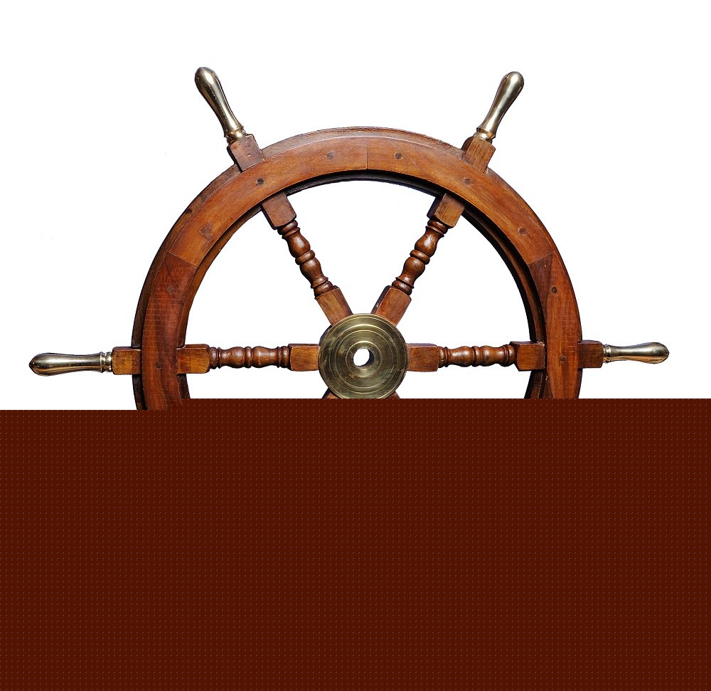30" X 30" X 2" Ship Wheel HomeRoots