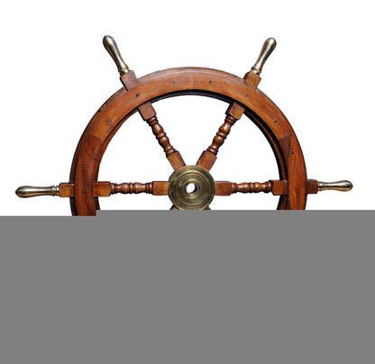30" X 30" X 2" Ship Wheel HomeRoots